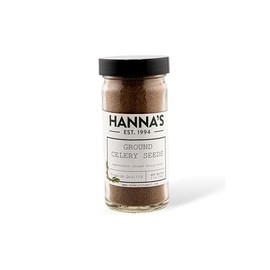Hanna's Celery Seeds Ground. Premium Quality, 4 fl oz Glass Jar