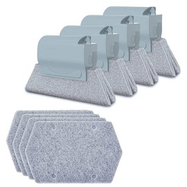 Tiardey 8pcs Multi-Purpose Groove Cleaning Brush Kit Tool with Scouring Pads for Handheld Window,Kitchen Bathroom,Household Door Gap Track Cleaning