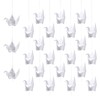WANDIC Origami Paper Cranes, 10 Strings Handmade Folded Origami Paper