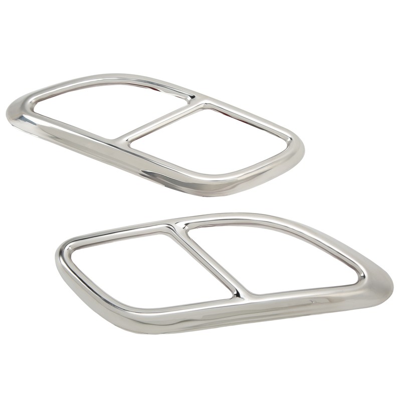 2PCS Quad Exhaust Tip Cover Tail Throat Decoration Replacement for