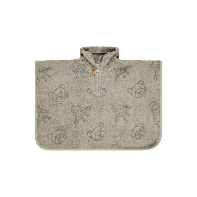 Sterntaler Unisex Kids Lion Leo Baby Bath Poncho, Stone Grey,