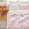Kozyhvn Pink King Size Comforter Set, Reversible Bedding Set, 7-Piece
