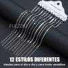 FUEZOIU Kit 12 Pulseras Joyeria Acero Inoxidable Mujer Hombre San