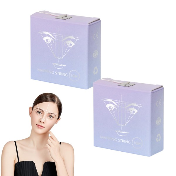2 Piece Eyebrow Tracing Mapping Kit for Pre Dyed Eyebrows,