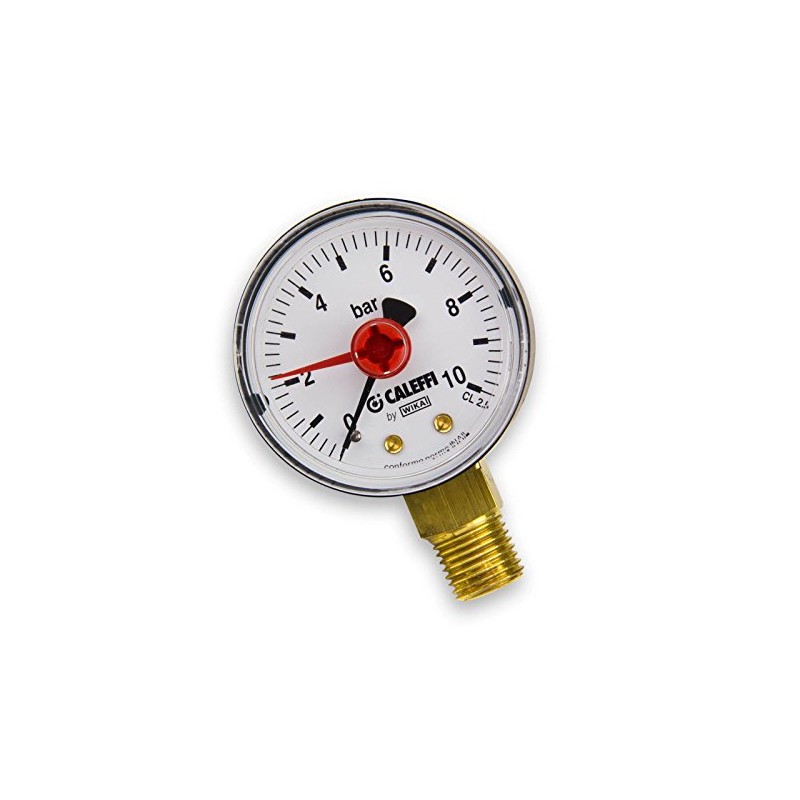 Caleffi 557310 Plastic Pressure Gauge 1/4 Inch 0-10 Bar Diameter
