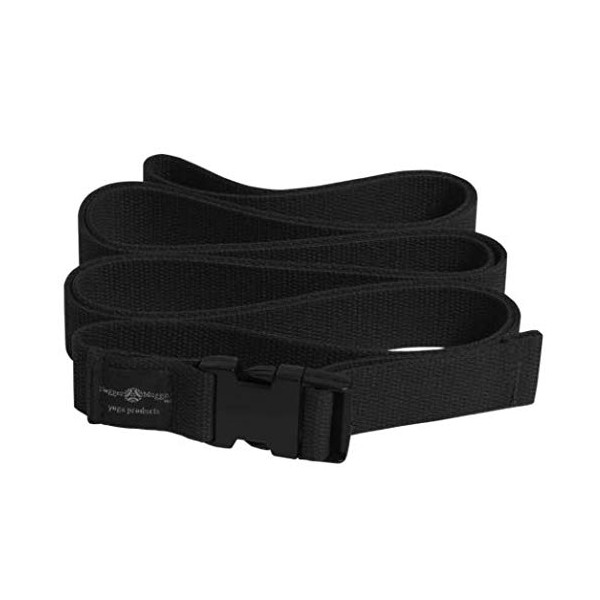 Hugger Mugger Quick-Release 10 ft. Yoga Strap - Black