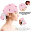Princess Crown Pink Working Caps with Button and Sweatband, Adjustable