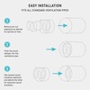 neverest® ESD 80mm in-line Duct Sound Absorbing Tool Sound Insulation