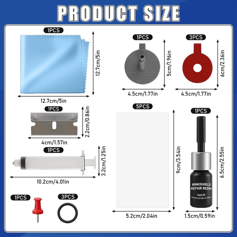 Dongcill Windscreen repair kit, stone chip repair kit, windscreen, repair