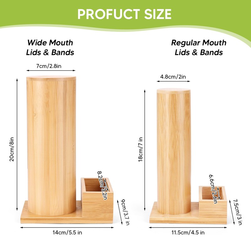 2PCS Mason Jar Lid Organizer & Holder (Wide Mouth &