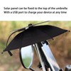10W Solar Panel Phone Umbrella Rain Protection Phone Stand Charging