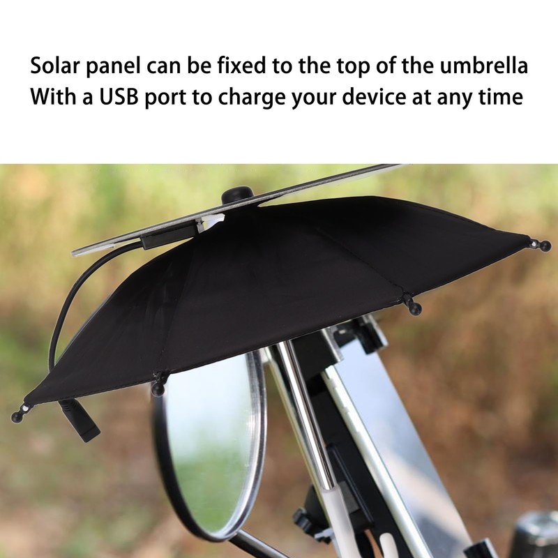 10W Solar Panel Phone Umbrella Rain Protection Phone Stand Charging