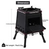 Lineslife Wood Burning Camp Stove, Portable Cast Iron Camping Wood