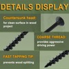 Wavanta 50Pcs Decking Screws, 4.8 x 100mm Black Wood Screws,