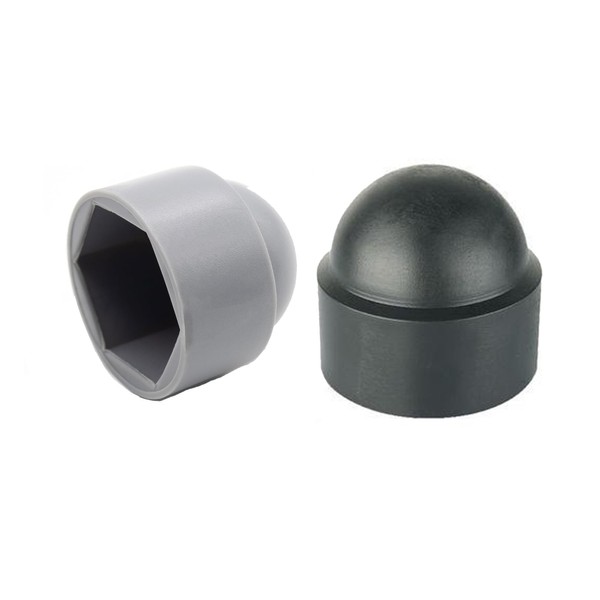 Pack of 25 Protective Caps Hexagonal Anthracite for M10, Spanner