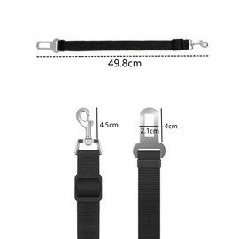 Dog Harness Seat Belt Dog Seat Buckle Clip Car Seat Belt Adjustable Car Harness Restraint Attachment Clip Pet Seat Belt Pet Travel Accessories for Dogs Cats