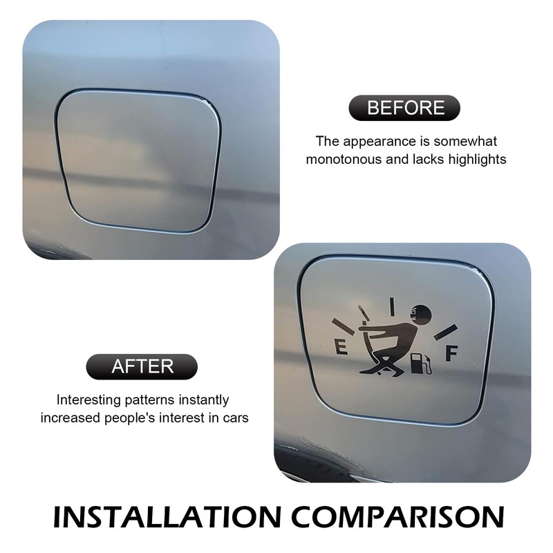 Ferianl Car Fuel Tank Sticker, Funny Gas Tank Decal, Reflective