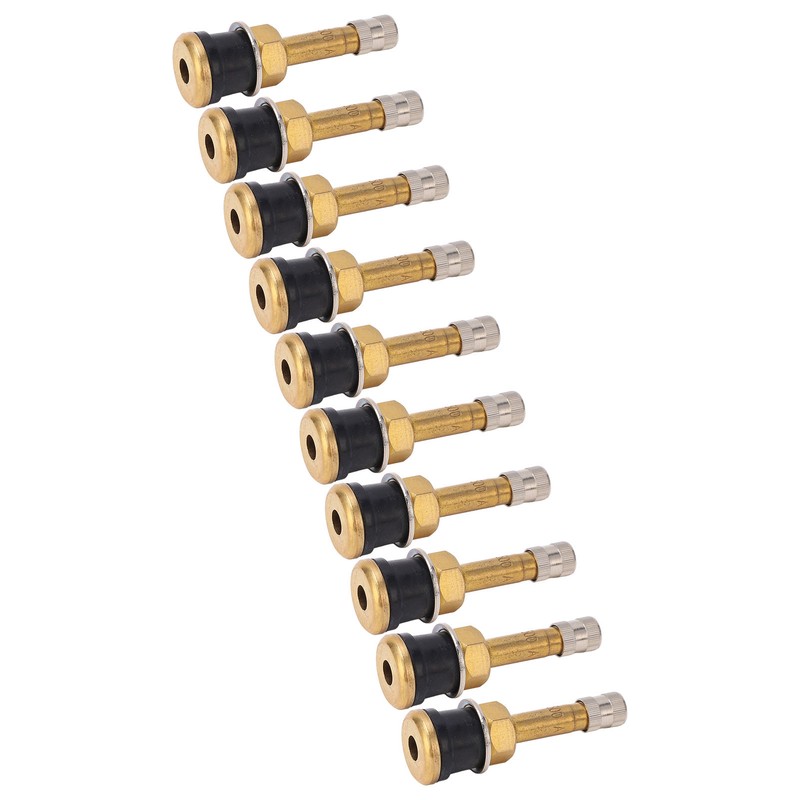 10 Pcs Valve Stems TR500 Straight Brass Heavy Duty Clamp