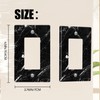 1 Gang Rocker Wallplates，Black And White Marble Texture Decor Bamboo