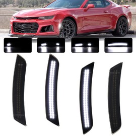 Dynamic Scan LED White Side Marker Lights for Chevy Camaro 2016-2026