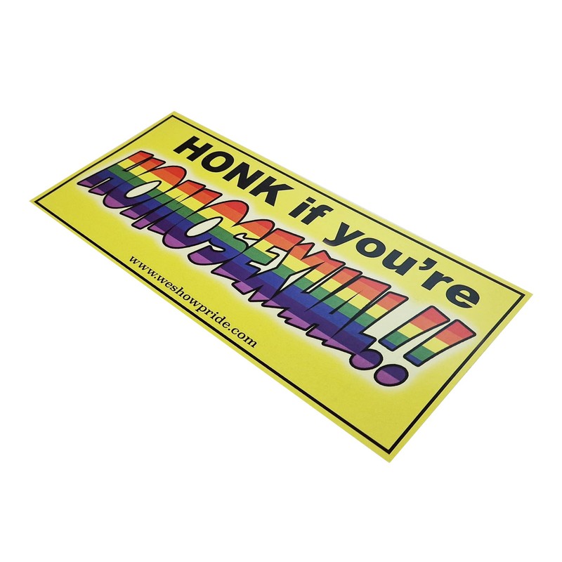 Gay Pride Novelty Bumper Stickers Honk if Your Homosexual