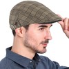 Rayson Flat Cap Men's Beret Cap Checked Adjustable Beret Hat