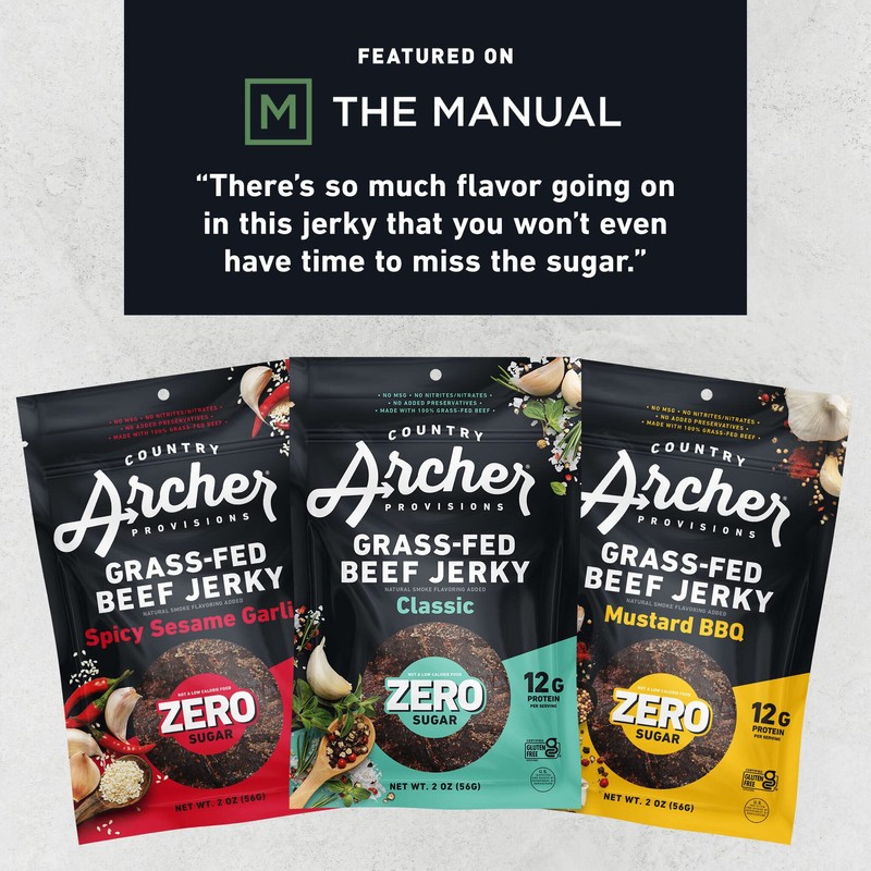 Country Archer Grass-Fed Beef Jerky Variety Pack - Beef Jerky