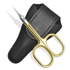Tijeras Para Cuticulas Con Hoja Curva Extrafina, Tijeras De Manicura Superfinas Para Cutículas, Tijeras Pequeñas Profesionales Con Punta Puntiaguda Precisa,，Gold