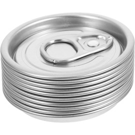 DOITOOL 10 Piezas Tapaderas de Aluminio para Latas de Bebida Boca Ancha Tapas para y Refrescos Diseño de Apertura Total Tapa Resistente Fugas para Conservar Frescura Compatible con Latas
