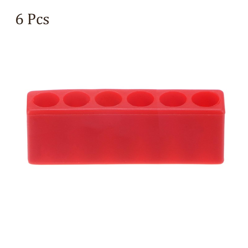 sourcing map 6pcs Plastic Hex Shank Screwdriver Bit Holder Organizer