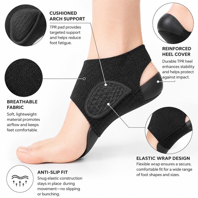 Arch Support Sleeves for Daily Foot Comfort – Cushioned TPR