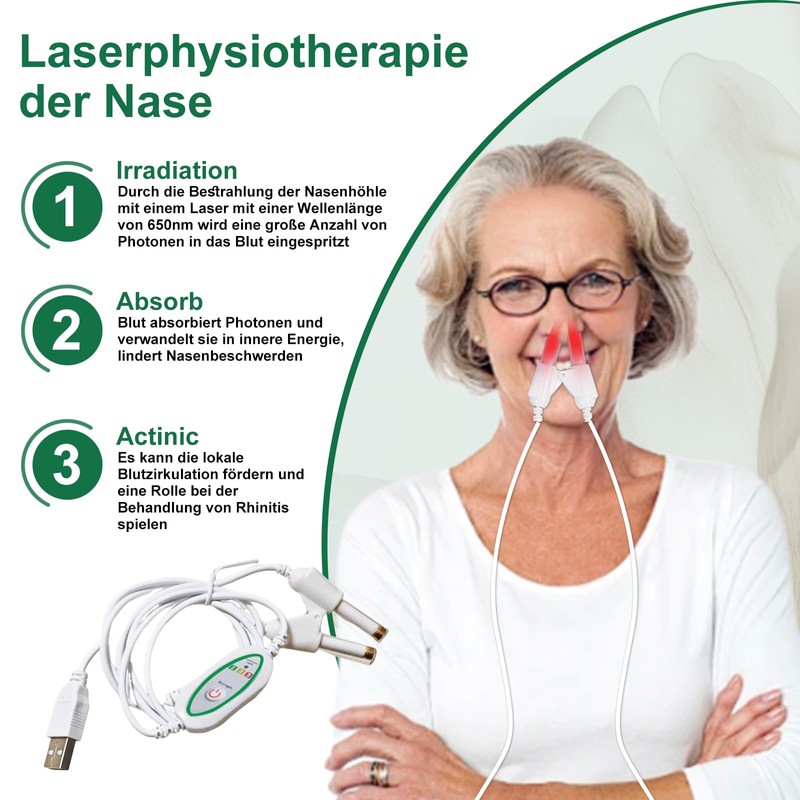 Red Light Nasal Therapy Device,Portable Red Light Nasal Therapy Instrument