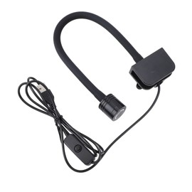 Clip On Aquarium Light with Timer for 1 to 3 Gal Fish Tank Small Aquarium Light Clip On Fish Tank Light LED USB Full Spectrum Light with Dimmer (Neutral Light)