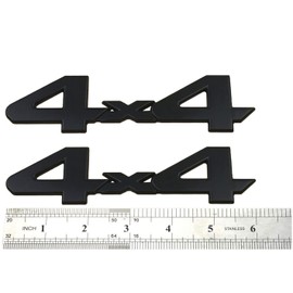2Pcs 4x4 Emblems Badge 3D Metal Matte Black Logo Side Fender Trunk Badge Emblem for Tundra Rear Tailgate 2005-2021 Truck/SUV/Pickup (Matte Black)