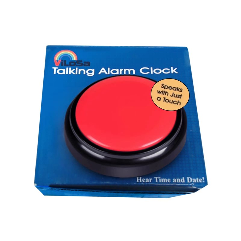 Talking Alarm Clock with Volume Control Rotation button-PRESS big button