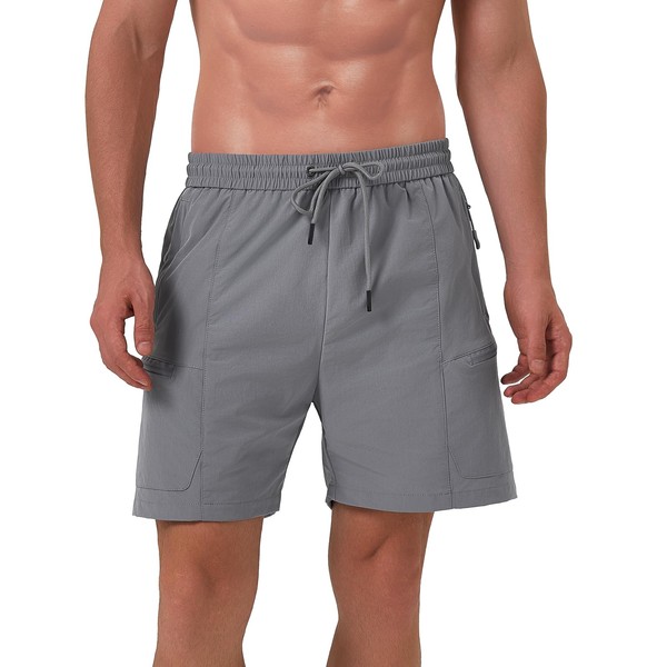 Aureonus Swimming Trunks for Men Swimming Shorts with Zip and