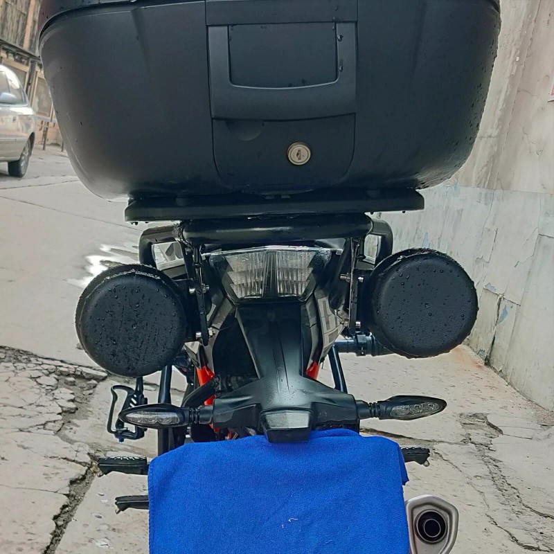 GIDIBII Motorcycle Universal Tool Tube Kit Waterproof Storage Canister Box+Mounting