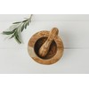 Naturally Med - Olive Wood Rustic Mortar and Pestle -