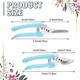 Amylove 24 Pcs Garden Flower Shears, Floral Scissors Pruning Shears Stainless Steel Professional Pruning Scissors Gardening Tools Pruning Shears Horticultural Pruning Shears for Gardening(Multicolor)