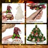 Fvviia 24pcs Christmas Gnome Wooden Hanging Ornaments,Gnome Wood Ornaments for