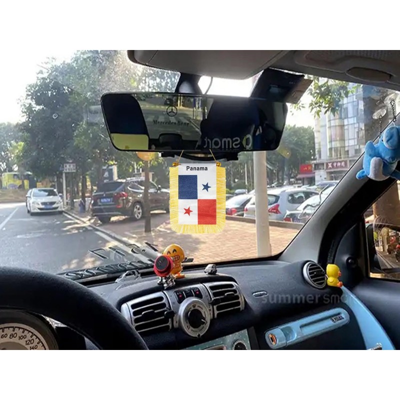 2 Pack Panama Wall Flags Banner, Mini Panamanian Hanging car