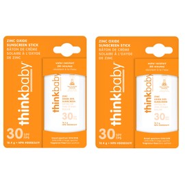 thinkbaby Sunscreen Stick, White/Orange, 0.64 Ounce (2 pack)