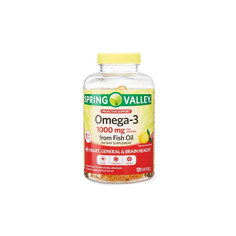 Spring Valley Omega-3 1000mg from Fish Oil Dietary Supplement, 120