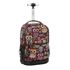 Rockland Melbourne Hardside Expandable Spinner Wheel Luggage, OWL, One Size