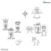 Stickerscape Christmas Colour-in Window Stickers (Nativity) | Christmas Craft for