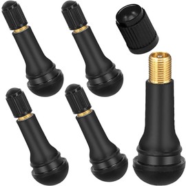 Pack of 5 rubber valves, TR413 rubber valves, tyre valves, black, car valves, wheel valves, tyre valves, rubber valves, snap-in rubber valves, for most cars, motorcycles (Sc
