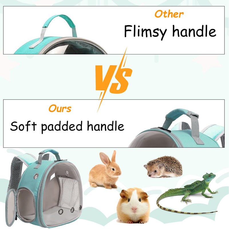 Portable Travel Backpack Habitat for Small Animal, Space Capsule Bubble