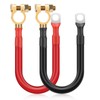 Linkstyle 2pcs 30CM Battery Inverter Cables, 2AWG Guage Battery Cables