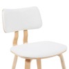 Armen Living Jaguar Mid-Century Upholstered Dining Chair in White Boucle