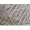 100% Silk Organza Beige Stripe Embroidery Fabric 44" by The
